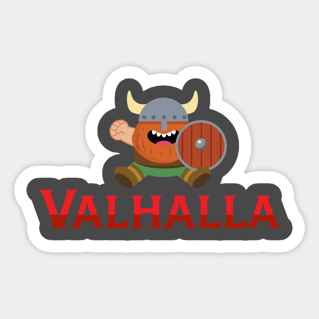 Valhalla Viking Sticker by Nik Afia designs